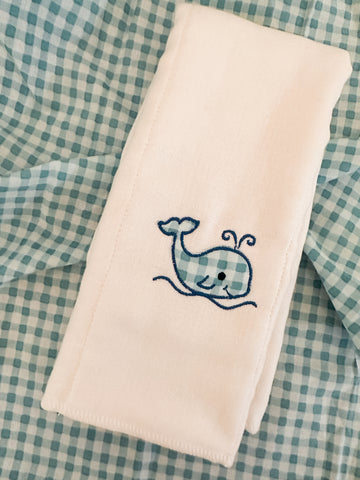 Whale Burp Cloth