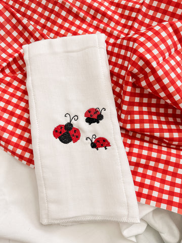 Lady Bug Burp Cloth