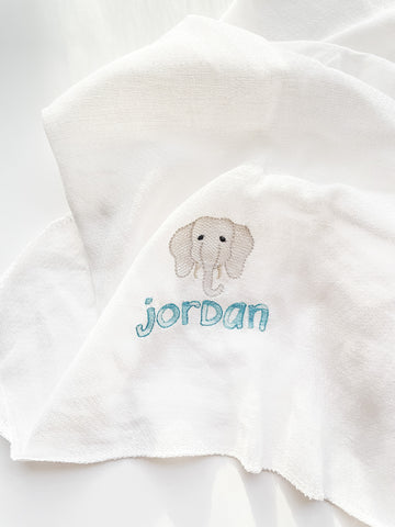 Elephant Burp Cloth