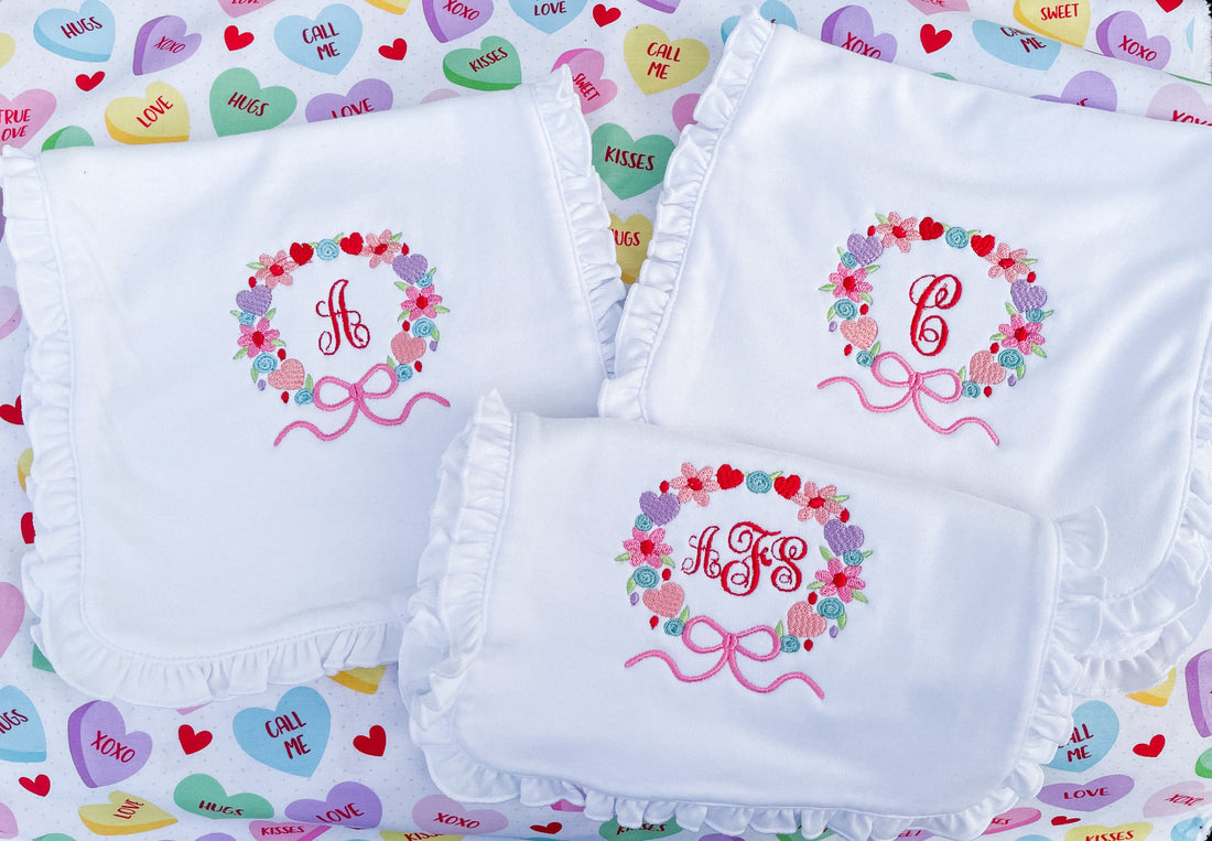 Classic Wreath Burp Cloth